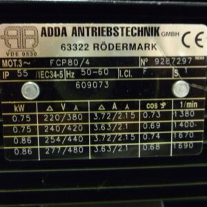 Adda Antriebstechnik FCP80/4 3-Phase electro motor - Image 2