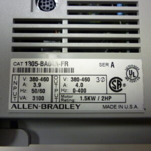 Allen Bradley 1305-BA04A-FR Adjustable frequency AC drive 4A 1.5KW - Image 3