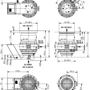 Adixen Alcatel H13121 Turbomolecular vacuum pump ATP150 water cooled 100 ISO-K - Image 4