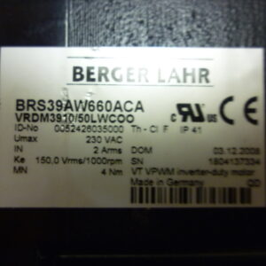Berger Lahr VRDM3910/50LWCOO BRS39AW660ACA 52426035000 3-Phase stepping motor - Image 3