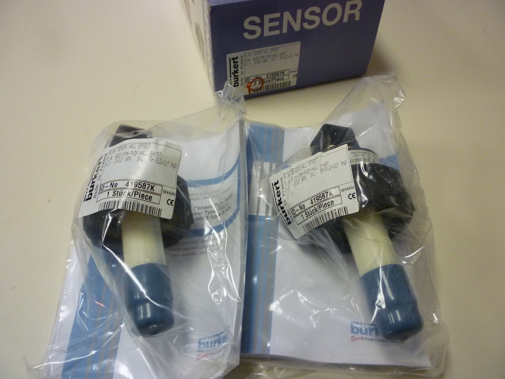 Burkert 419587K 8020FPMPVDFHALLSHORT Flow sensor Typ 8020 (2pack