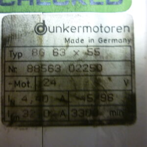 Dunkermotoren BG63x55 DC brushless motor + PLG52-2 gear down - Image 3