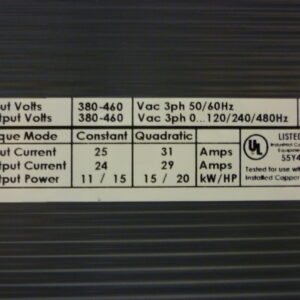 Eurotherm 584S/0110/400/0010/GR/000/0000/000/00/000/000 Frequency inverter 584S series 3ph 380-460V 50/60Hz - Image 3