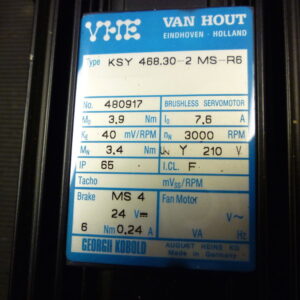 Georgii Kobold MO13122303001 KSY468.30-2-MS-R6 Servo motor with brake and gear i=15 - Image 3