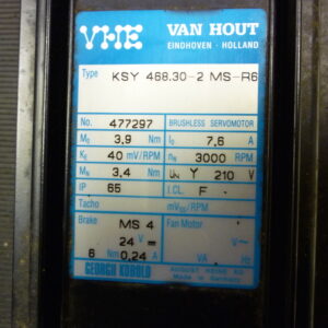 Georgii Kobold KSY468.30-2MS-R6 Servo motor with gear i=15 (sn 477297) - Image 3