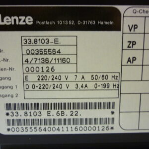 Lenze 355564 33.8103-E.6B.22 Frequency converter - Image 2