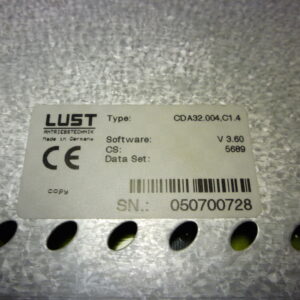 Lust CDA32.004,C1.4 45200401 Servo drive inverter SW v3.60 - Image 2