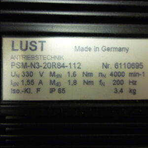 Lust PSM-N3-20R84-112 Synchronous servomotor with Neugart PL90S/M0/VU gear i=15:1 - Image 2