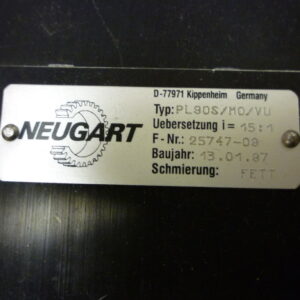 Lust PSM-N3-20R84-112 Synchronous servomotor with Neugart PL90S/M0/VU gear i=15:1 - Image 3
