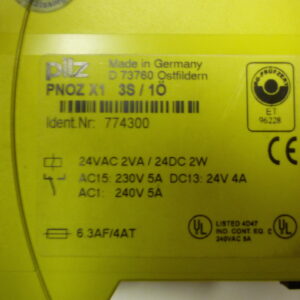 Pilz 774300 PNOZ X1 3S/1Ö 24VAC/DC Safety relay 24VAC/DC 2VA/W - Image 2