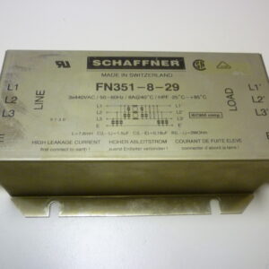 Schaffner FN351-8-29 Line filter 3x440VAC / 50-60Hz / 8A - Image 1