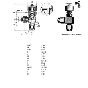 Serto SO 57421-3.2 Regulating valve elbow shut-of - Image 2