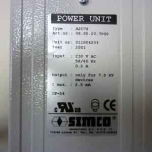 Simco 0805207000 A2C7S 08.05.20.70.00 Power supply ioniser (output 7 kv max 25mA) - Image 3