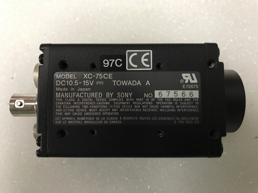 Sony XC75CE CCD Video camera module Toolex
