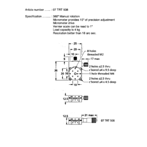 Melles Griot 07TRT508 Single-axis rotation stage - Image 4