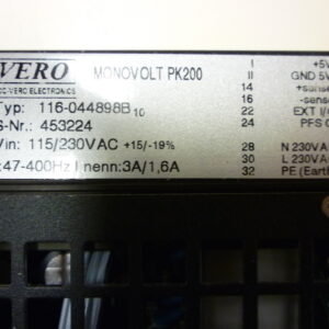 Vero 116-044898B Monovolt PK200 power supply 115/230VAC 1.6A - Image 3