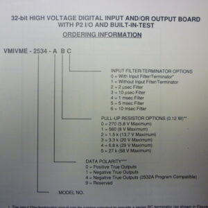 VMIC VMIVME-2534-133 32-Bit high voltage digital input and/or output - Image 3
