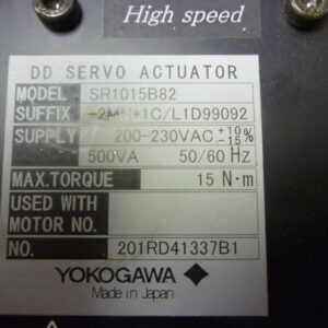 Yokogawa SR1015B82-2MN*1C/L1D99092 Dynaserv DD servo actuator driver high Speed - Image 3