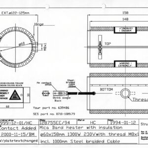 Band heater SES 43334 ∅60x158mm 230V-1300W - Image 3