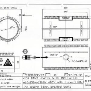 Band heater SES 43334 ∅60x155mm 480V/1300W - Image 3